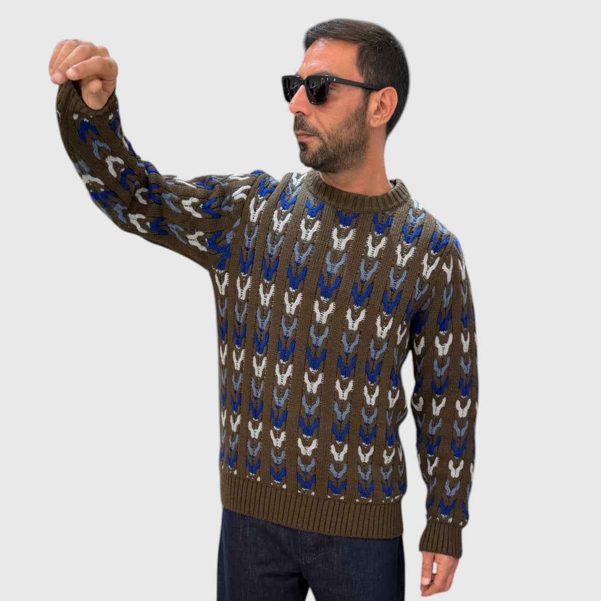 MAGLIA TRAFORATA MULTICOLORE GIANNI LUPO
