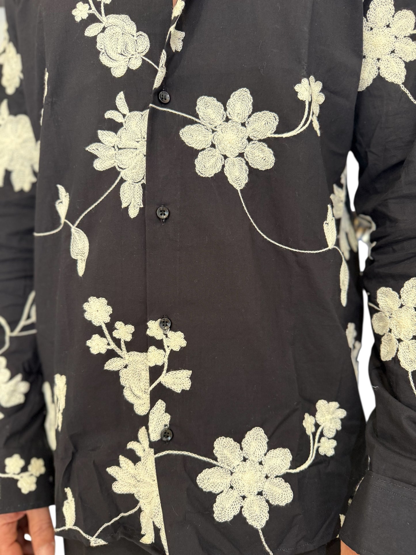 CAMICIA RICAMATA BLACK CIRCUS