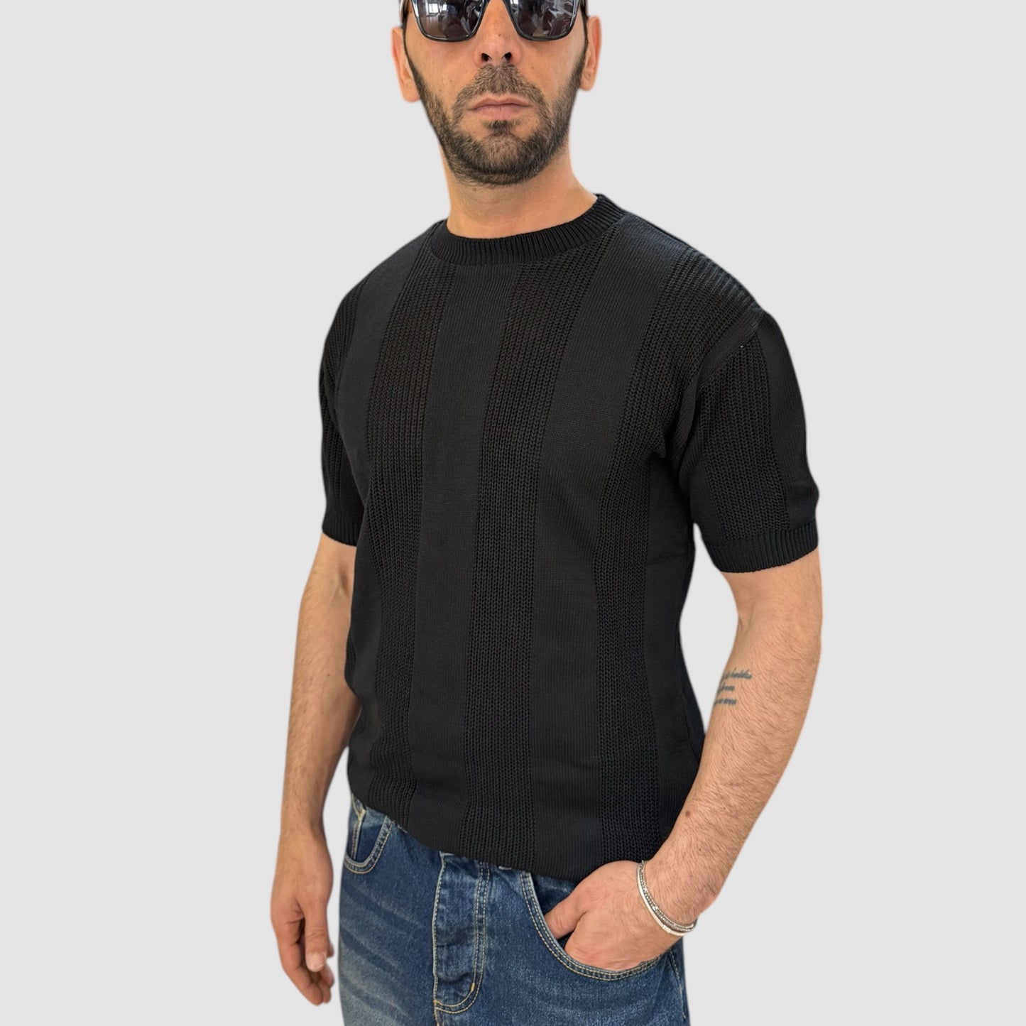 MAGLIA CON TRAMA NJB IN 2 COLORI