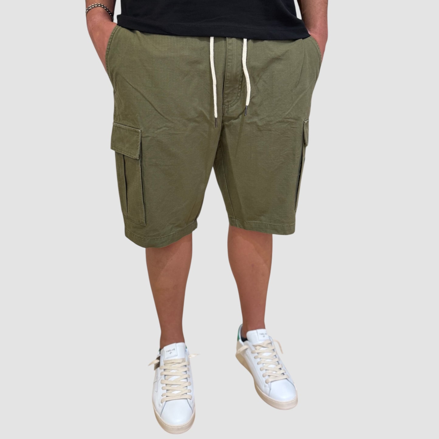 BERMUDA CARGO IN COTONE VERDE GALERIE'