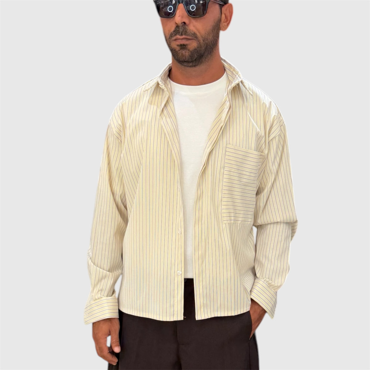 CAMICIA CROP RIGATA NJB