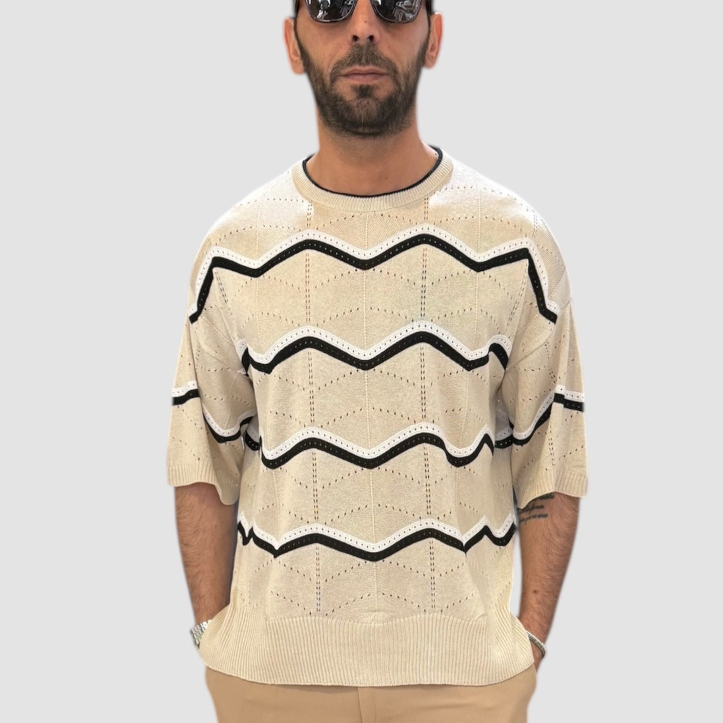 MAGLIA IN FILO RIGATA NJB