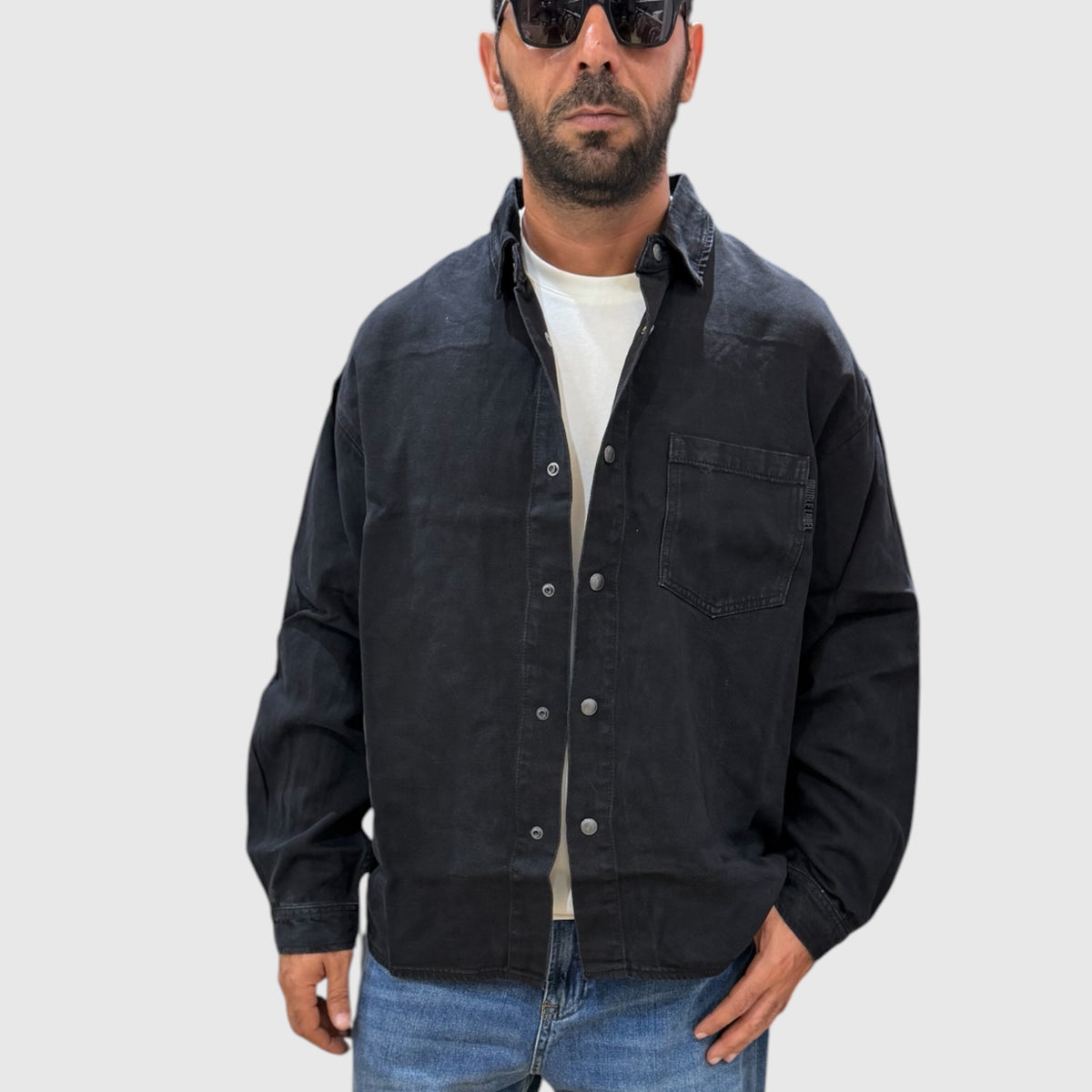 CAMICIONE OVERSIZE DOUBLE LABEL