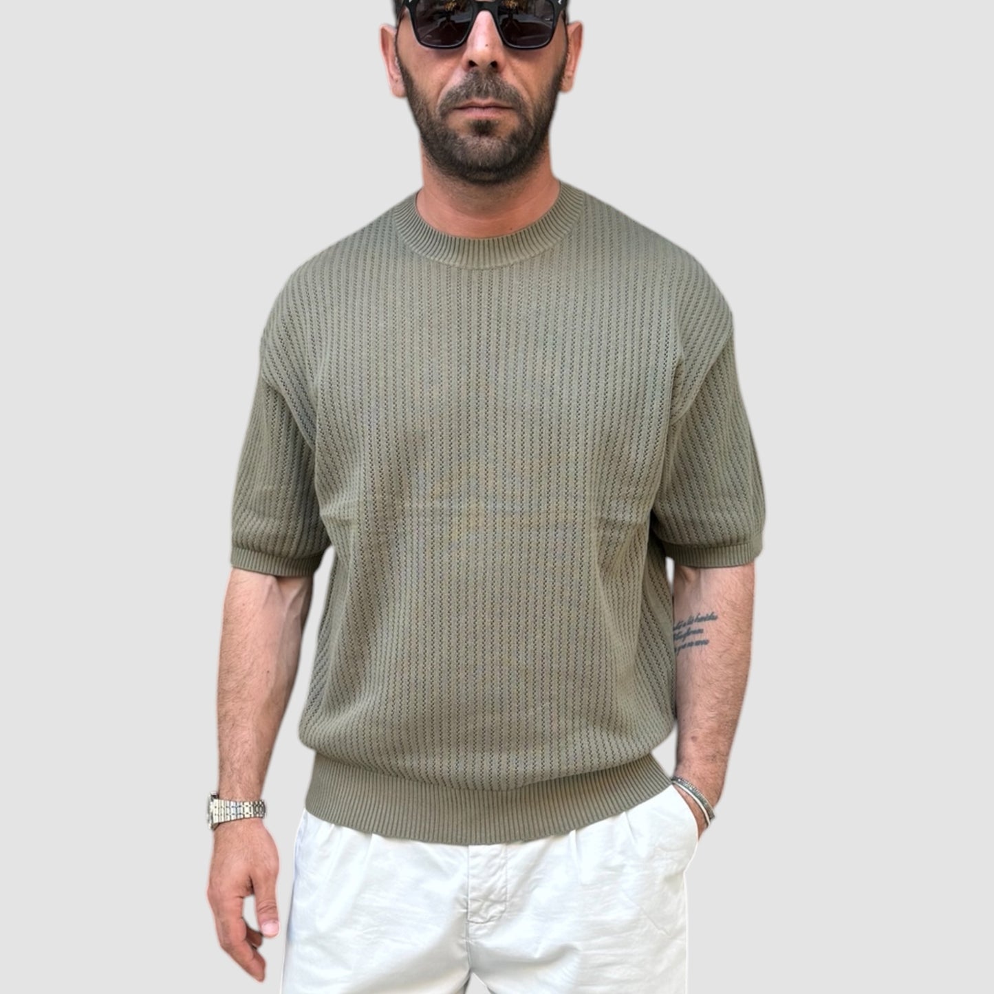 MAGLIA TRAFORATA VERDE