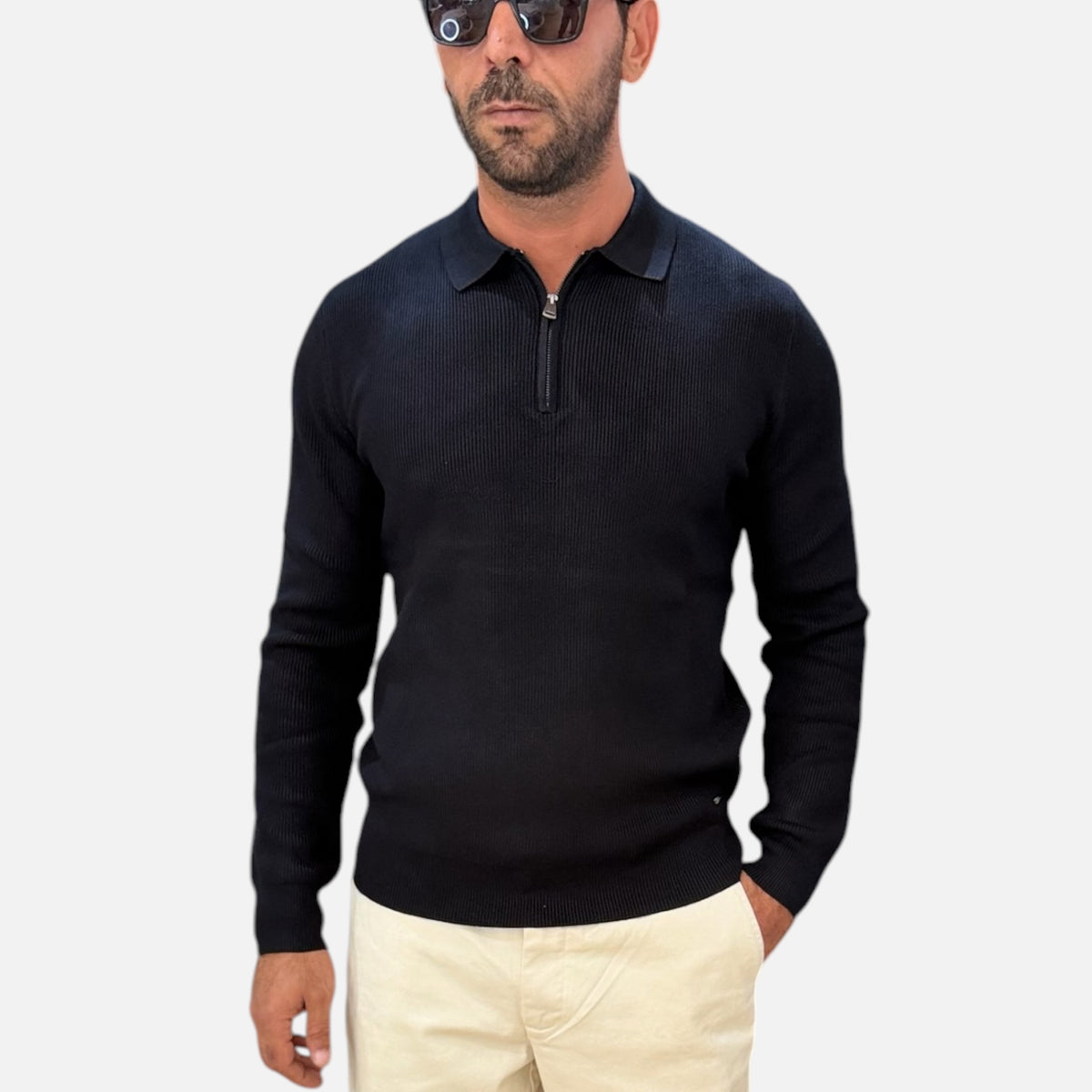 POLO ZIP GIANNI LUPO DISP IN 2 COLORI