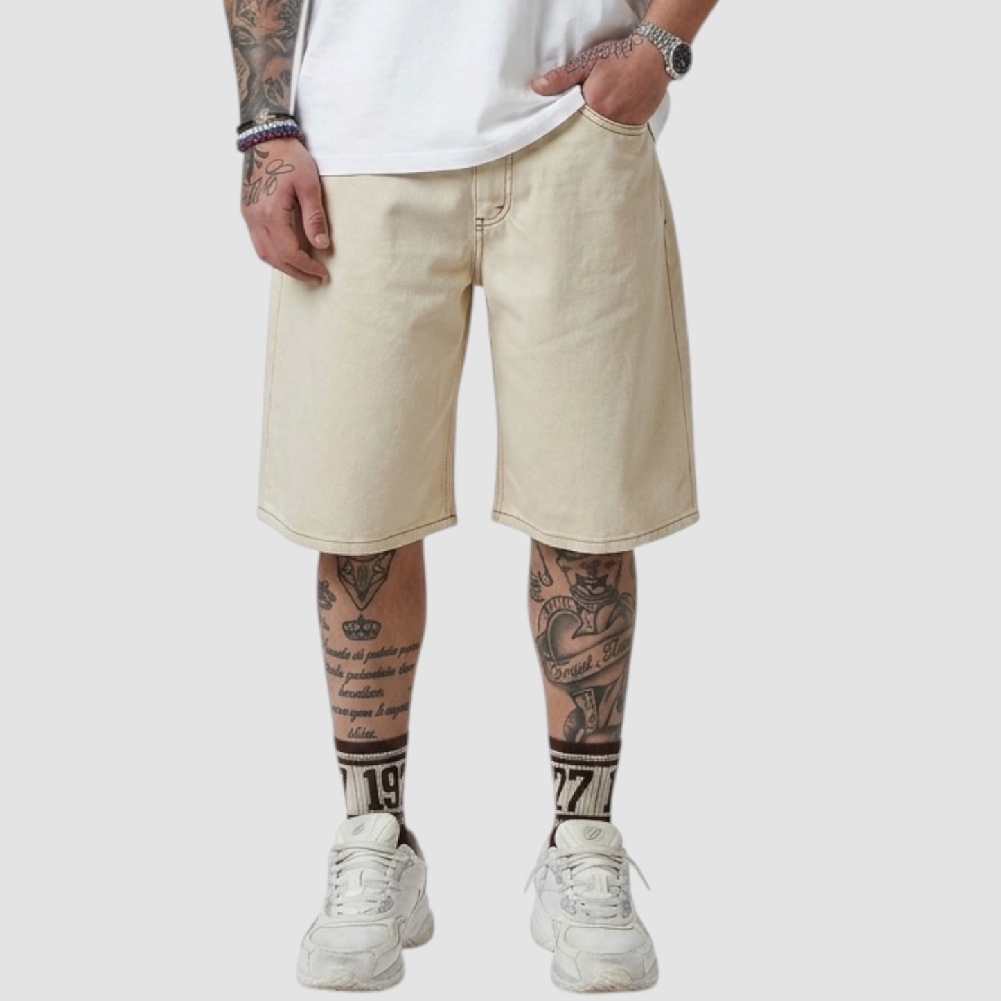 BERMUDA BAGGY ECRU' NJB