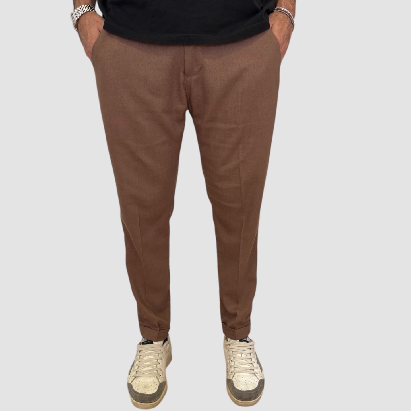 PANTALONE IN LINO UG95 IN DUE COLORI