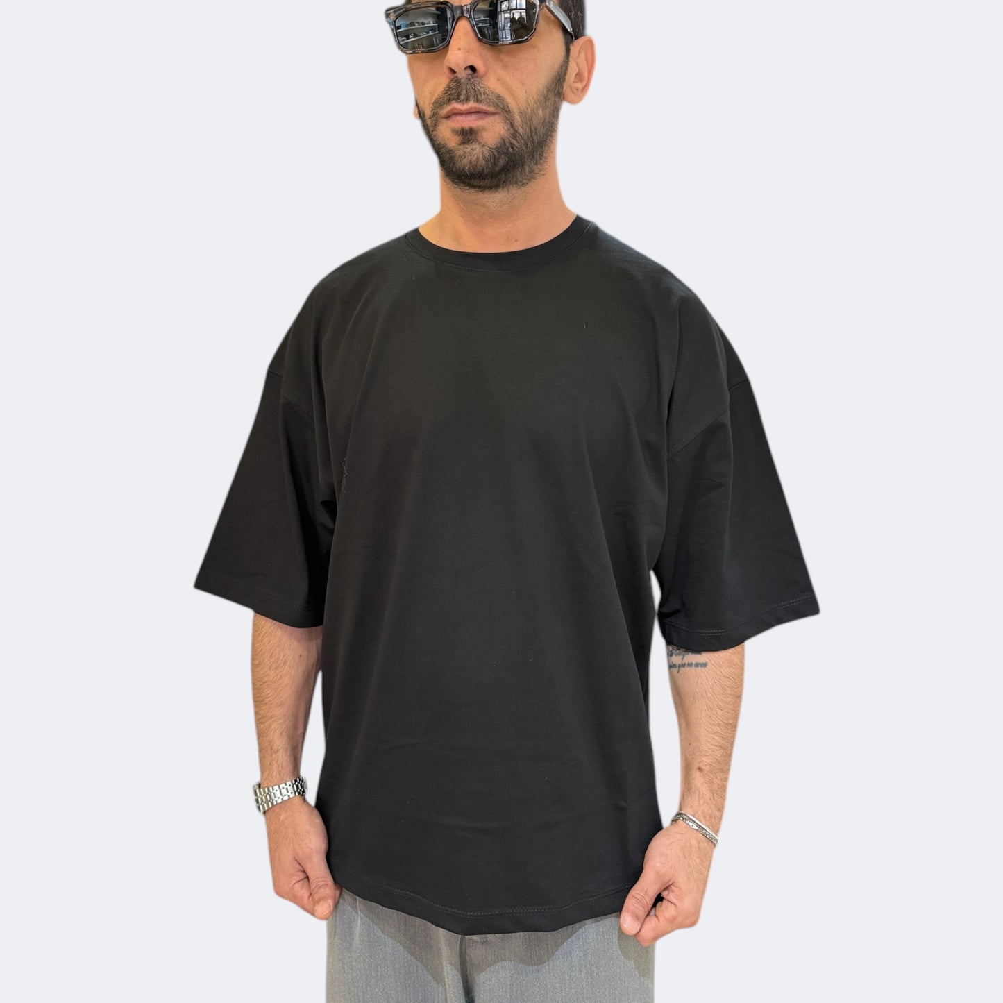 T-SHIRT MANICA 3/4 BLACK NJB