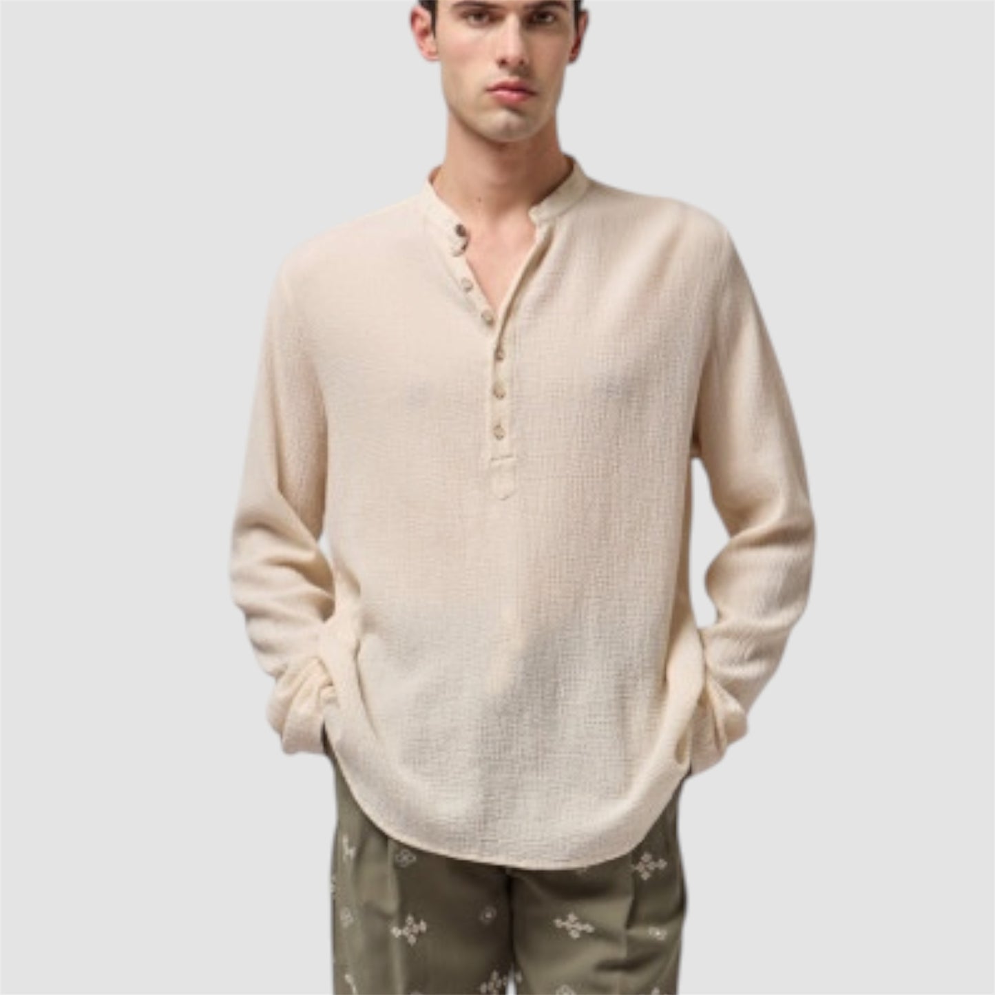 CAMICIA CON COLLO ALLA COREANA GIANNI LUPO