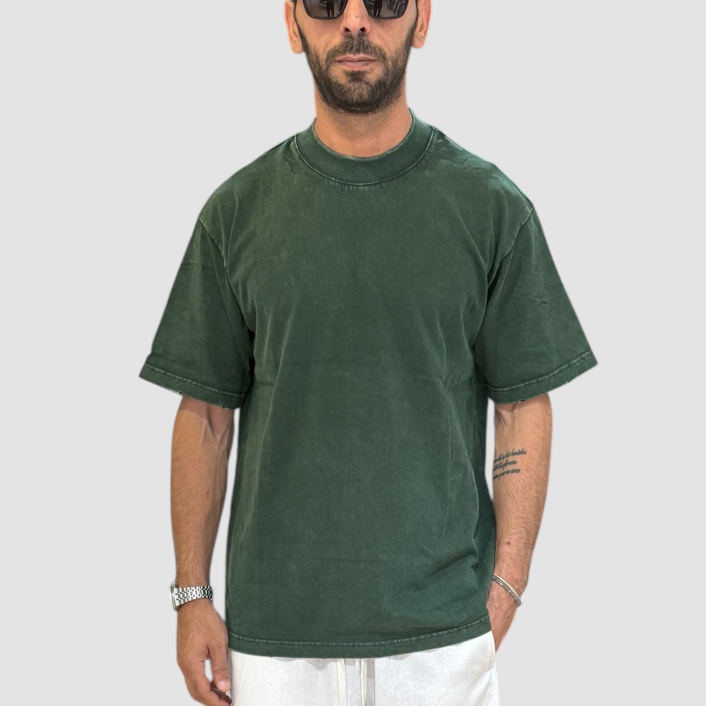 T-SHIRT WASHED GREEN