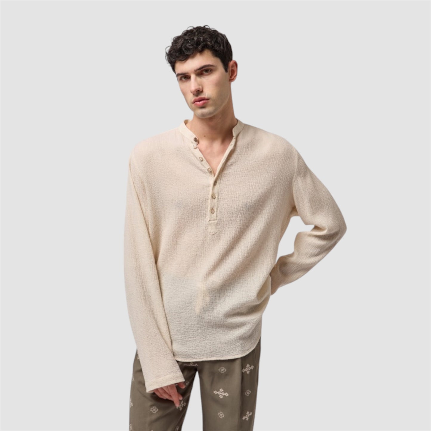 CAMICIA CON COLLO ALLA COREANA GIANNI LUPO