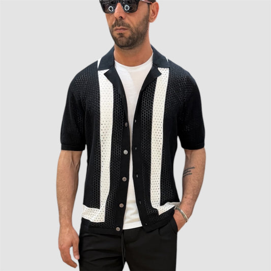 CARDIGAN IN MAGLIA TRAFORATA GIANNI LUPO