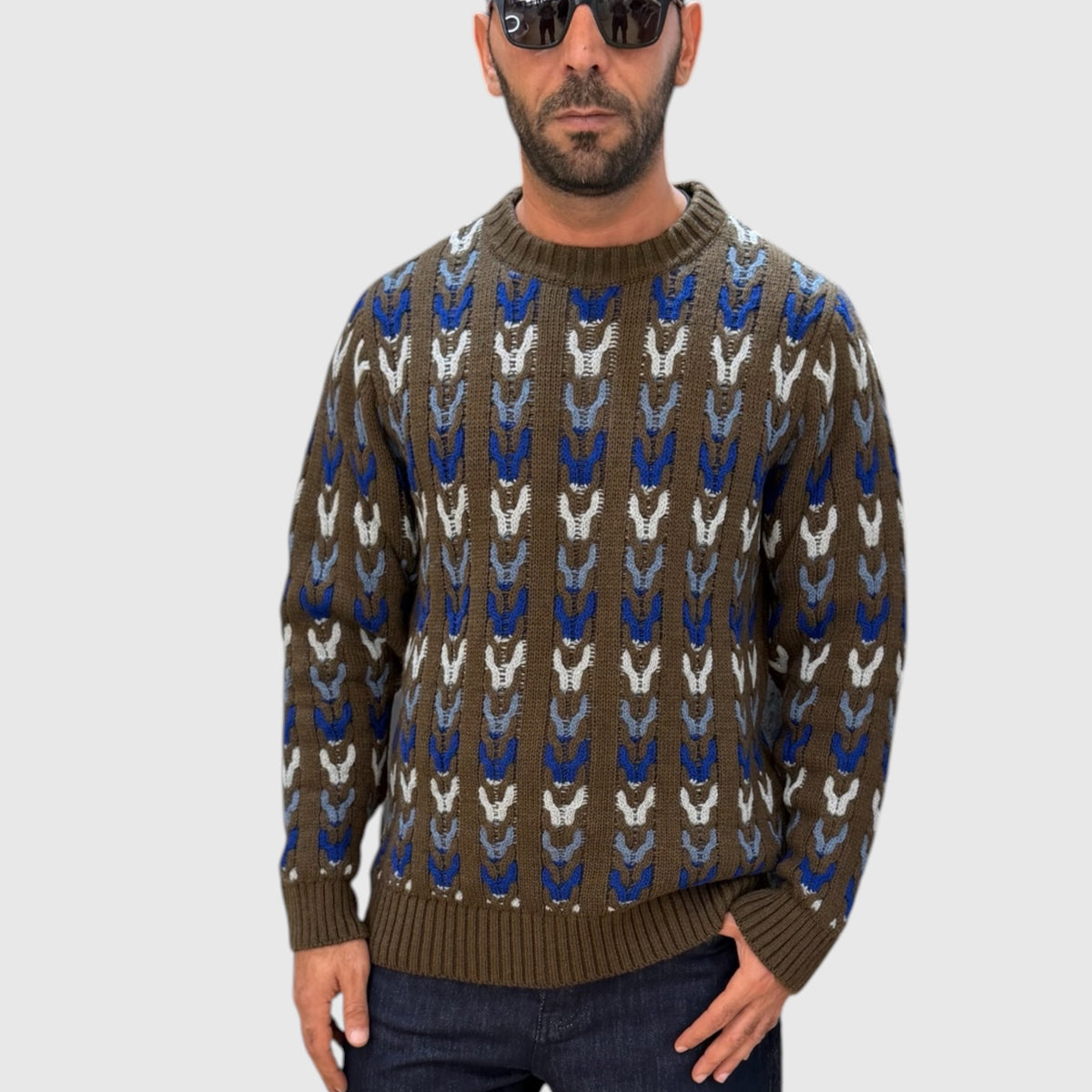 MAGLIA TRAFORATA MULTICOLORE GIANNI LUPO