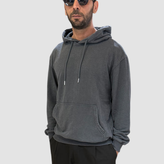 FELPA CON CAPPUCCIO GRAY LANDEK