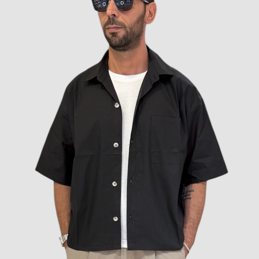 CAMICIA CROP BLACK