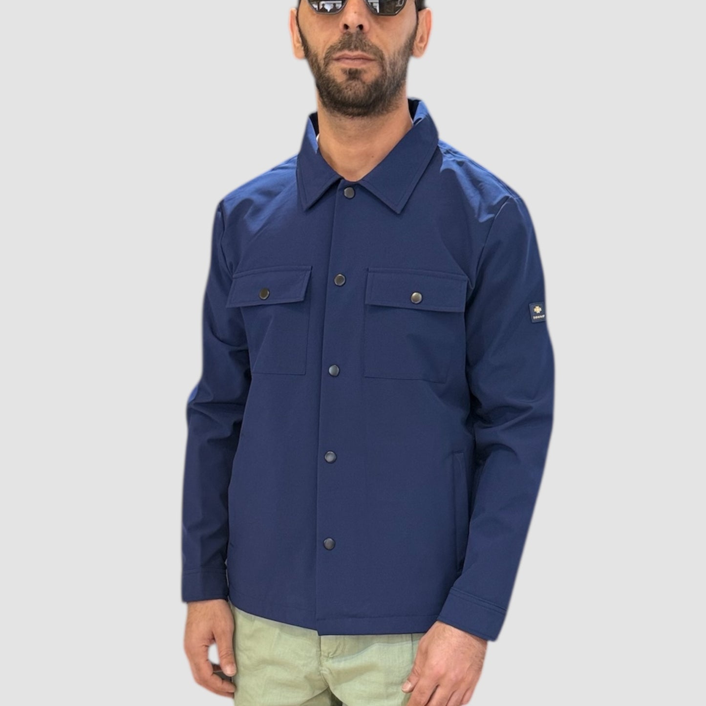 GIACCA IMPERMEABILE BLU SQUAD2