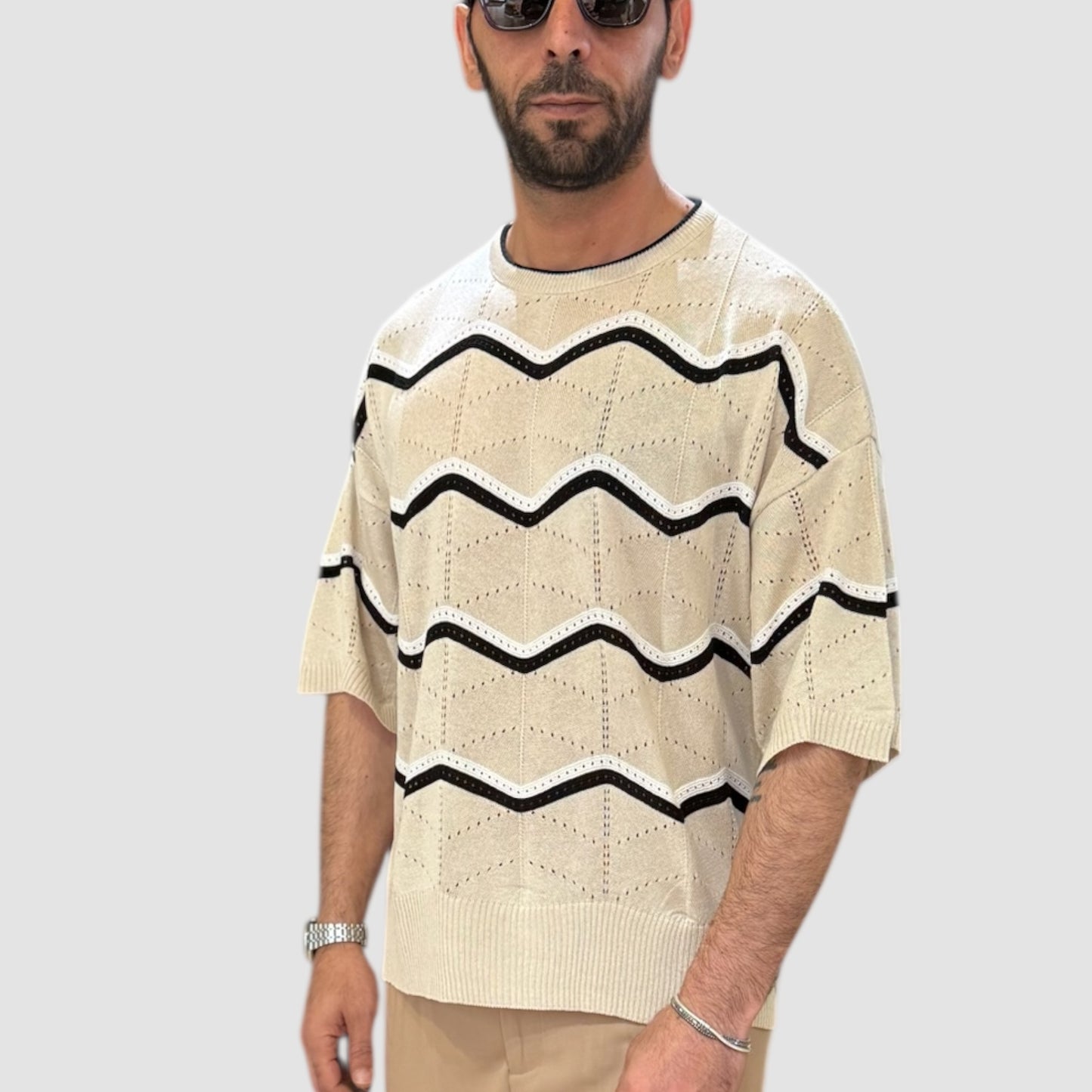 MAGLIA IN FILO RIGATA NJB