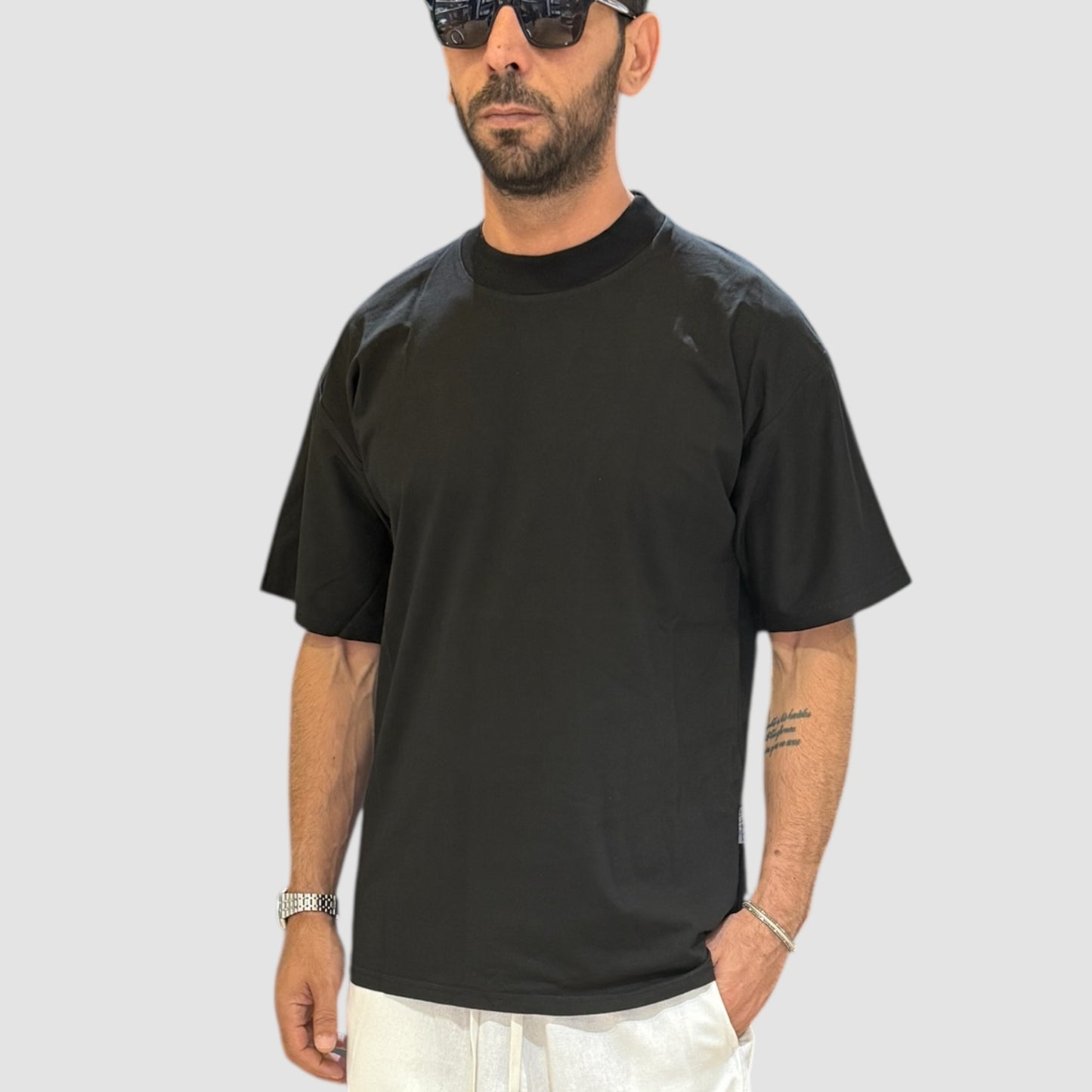 T-SHIRT WASHED BLACK NJB