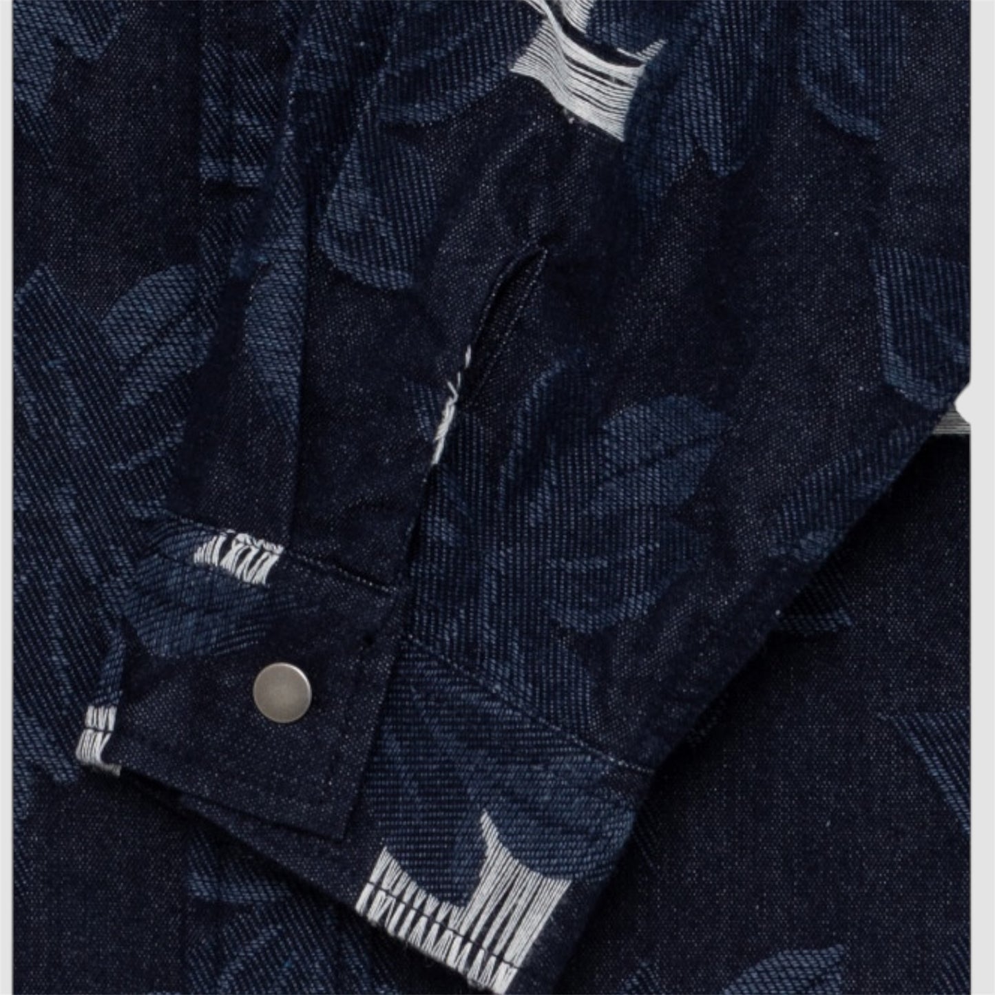 CAMICIA DENIM JACQUARD DOUBLE LABEL