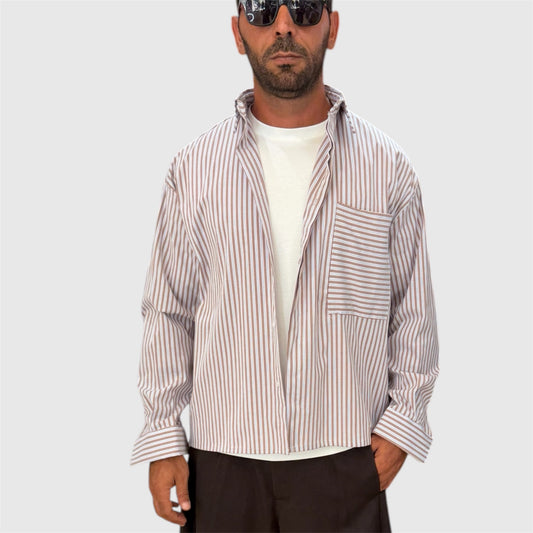 CAMICIA CROP RIGATA NJB