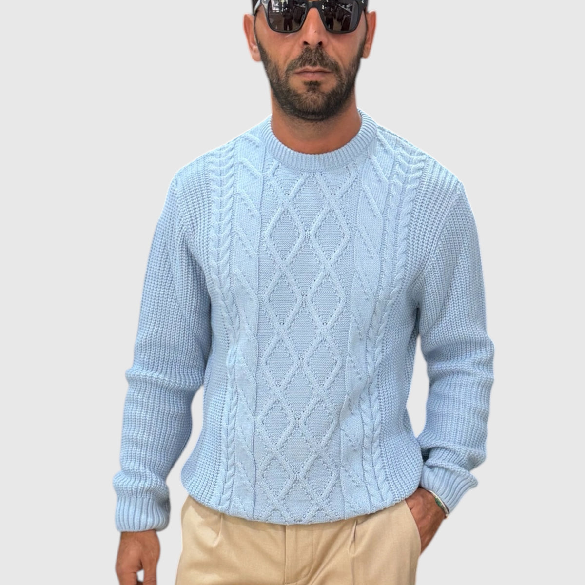 MAGLIONE CON TRAMA SQUAD2 IN 2 COLORI