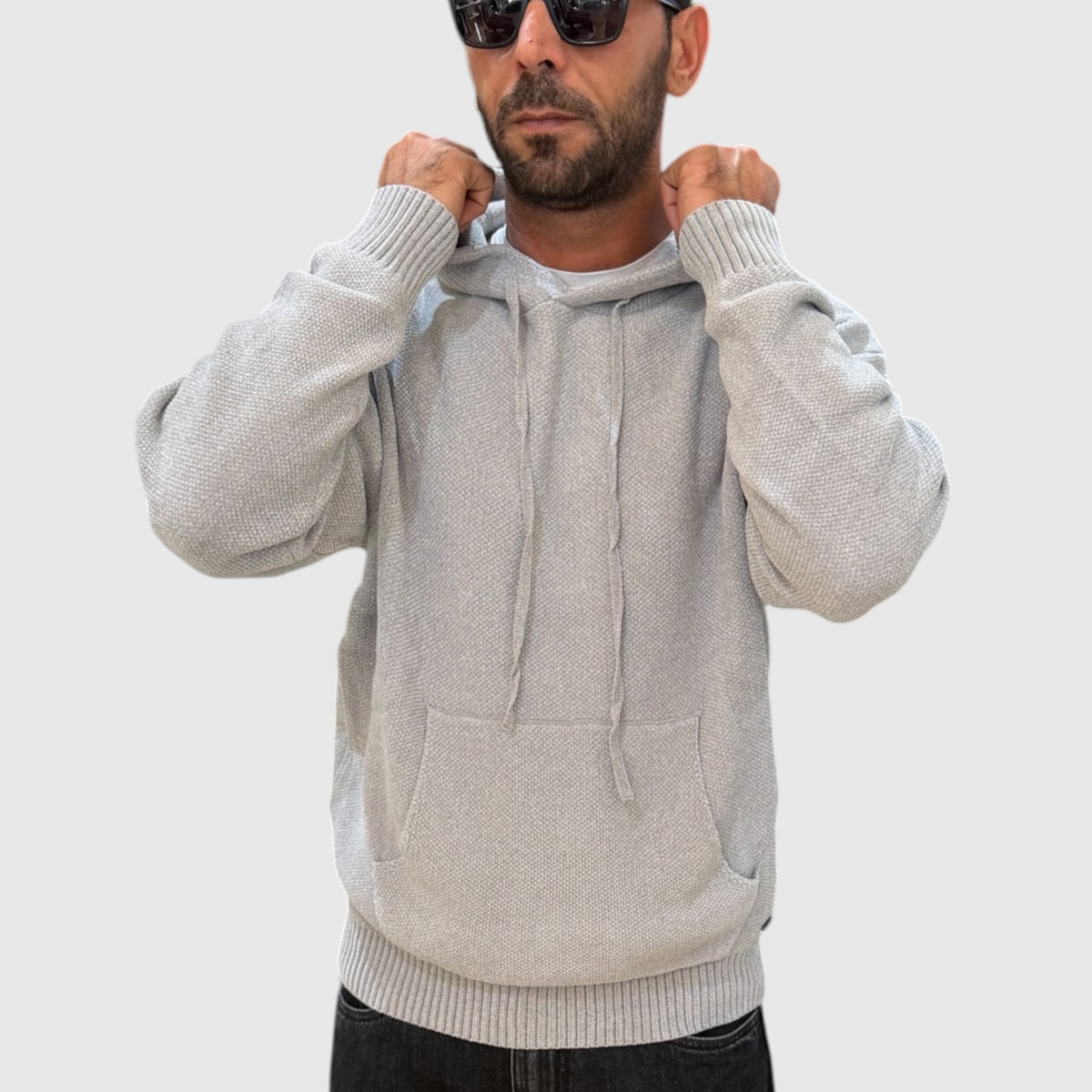 MAGLIA CON CAPPUCCIO IN CINIGLIA GIANNI LUPO IN 2 COLORI