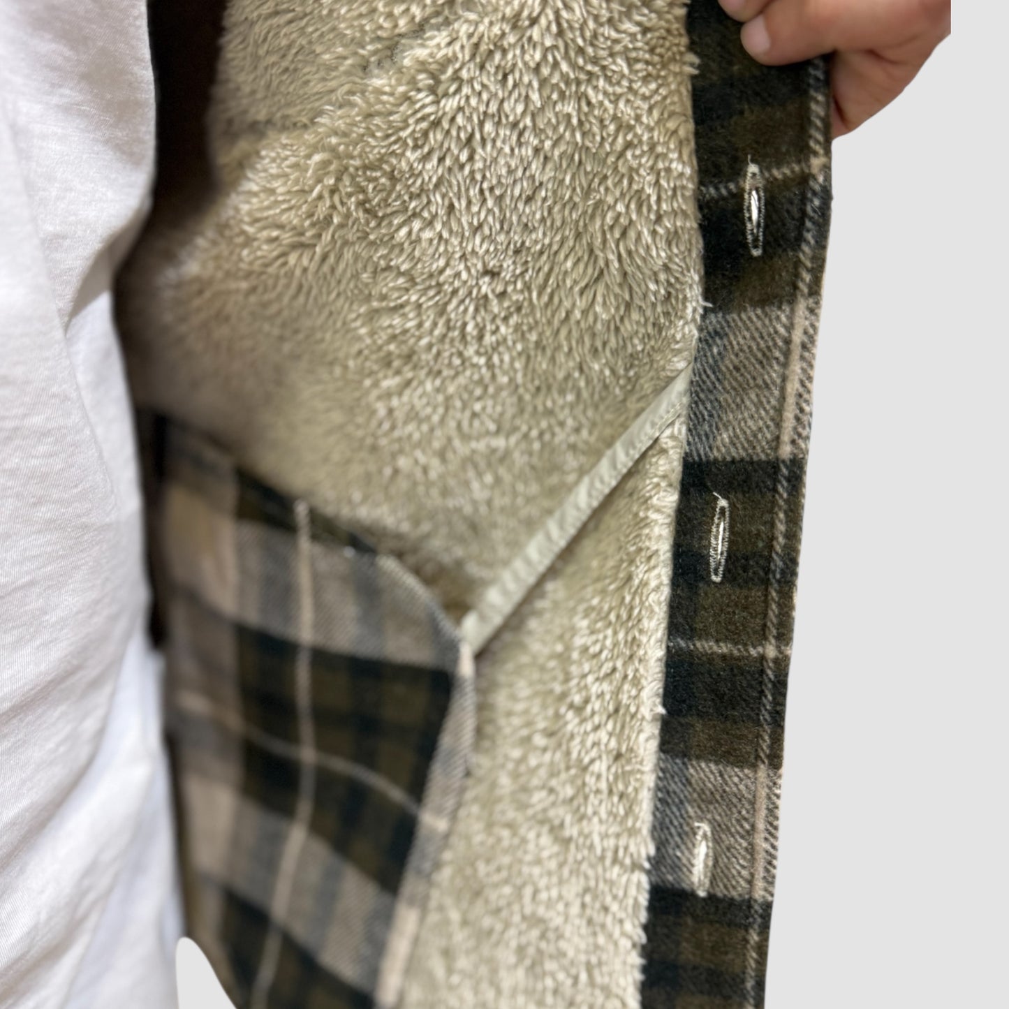 CAMICIONE SCOZZESE CON PELLICCIA