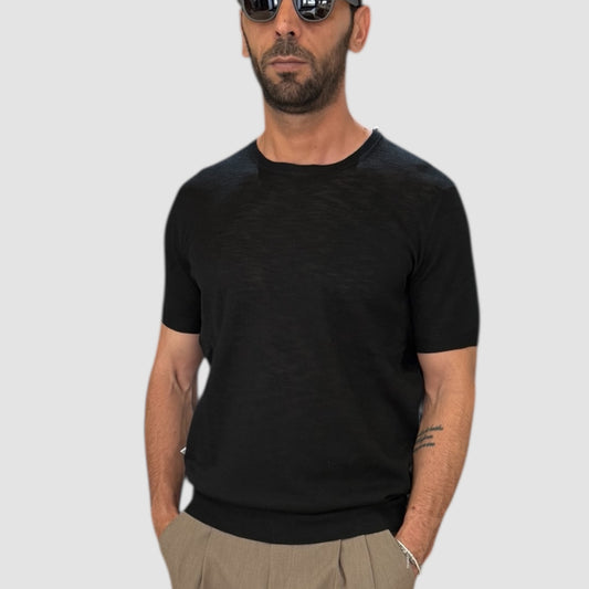 GIROCOLLO IN LINO BLACK LANDEK