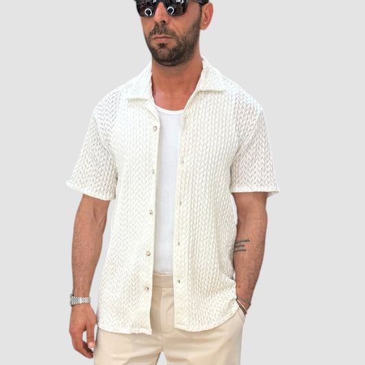 CAMICIA TRAFORATA OFF WHITE PHILOTINTO