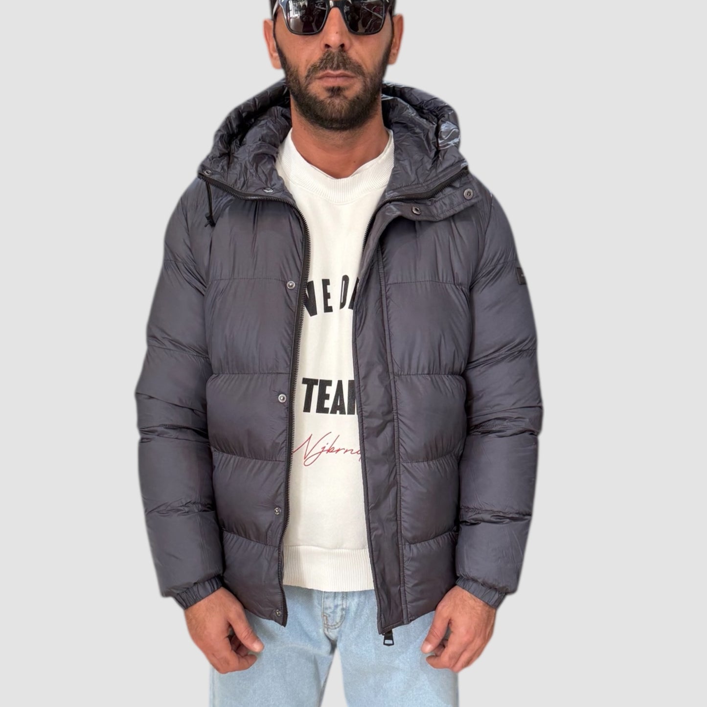 BOMBER CON CAPPUCCIO NJB DISPNIBILE IN 3 COLORI