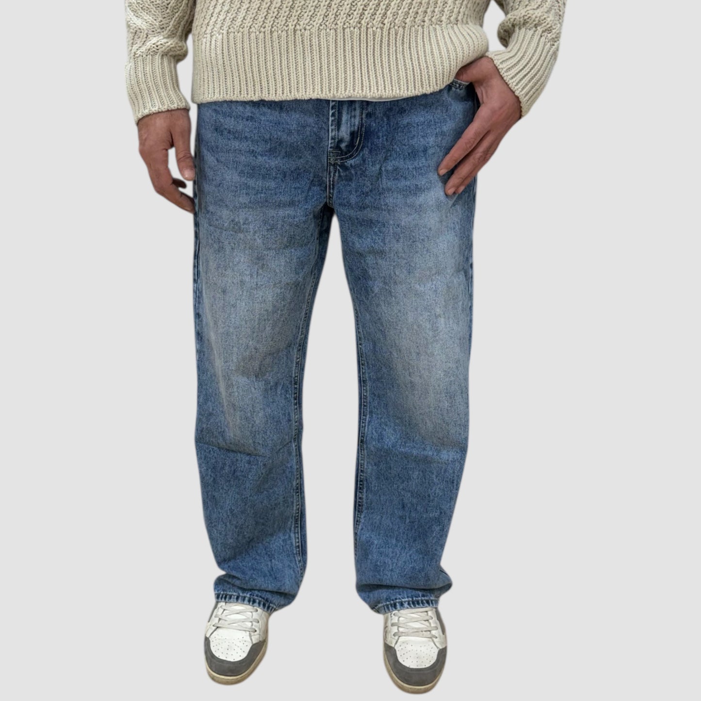 JEANS BAGGY MARMORIZZATO
