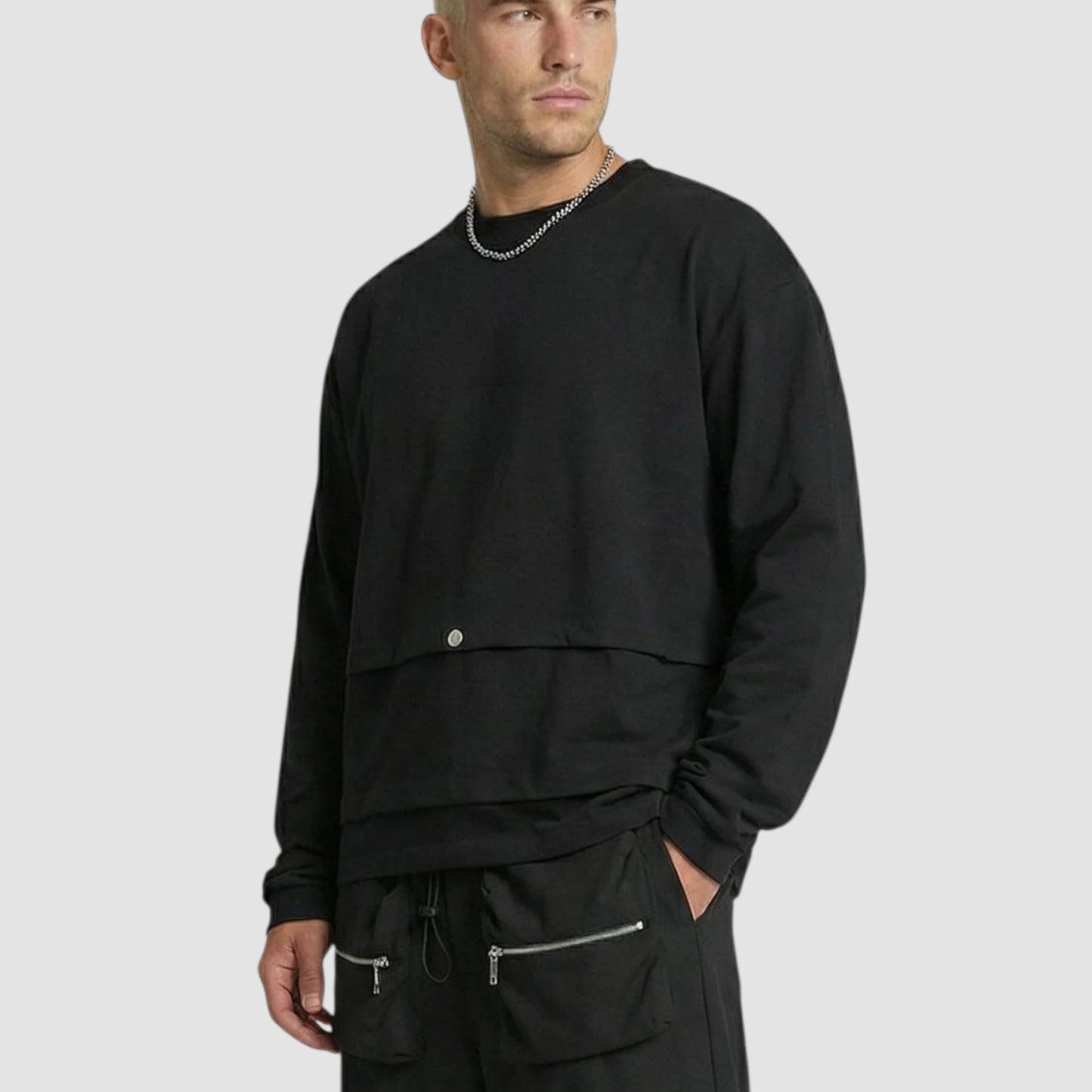 MAGLIA TRIPLE LONG SLEEVE BLACK CIRCUS