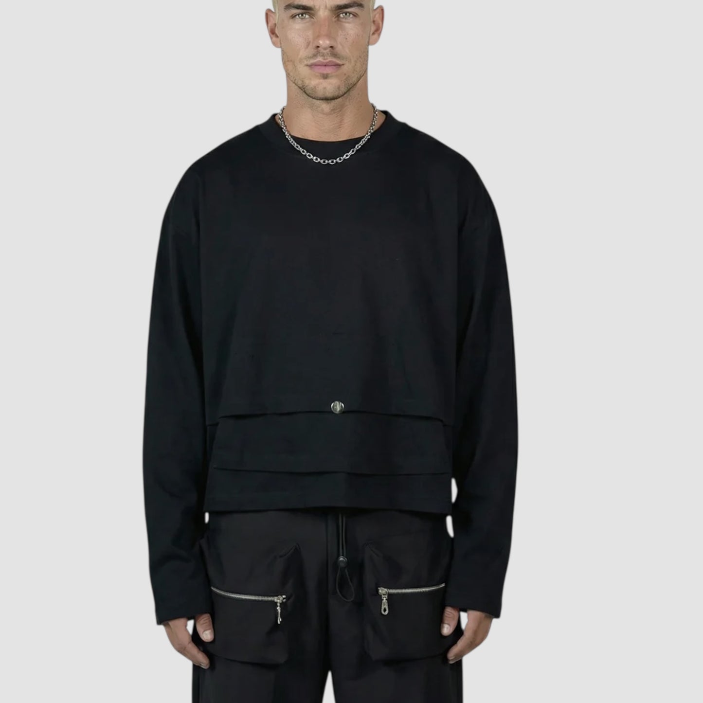 MAGLIA TRIPLE LONG SLEEVE BLACK CIRCUS