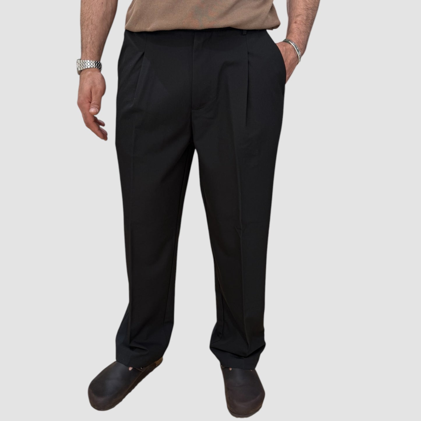 PANTALONE FONDO AMPIO GALERIE' DISPONIBILE IN 2 COLORI