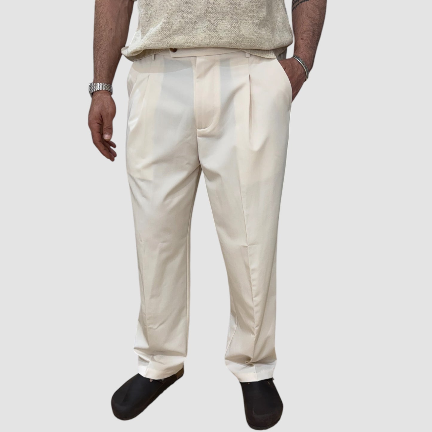PANTALONE FONDO AMPIO GALERIE' DISPONIBILE IN 2 COLORI