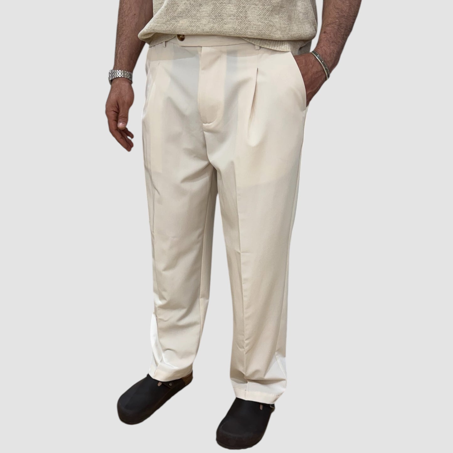 PANTALONE FONDO AMPIO GALERIE' DISPONIBILE IN 2 COLORI