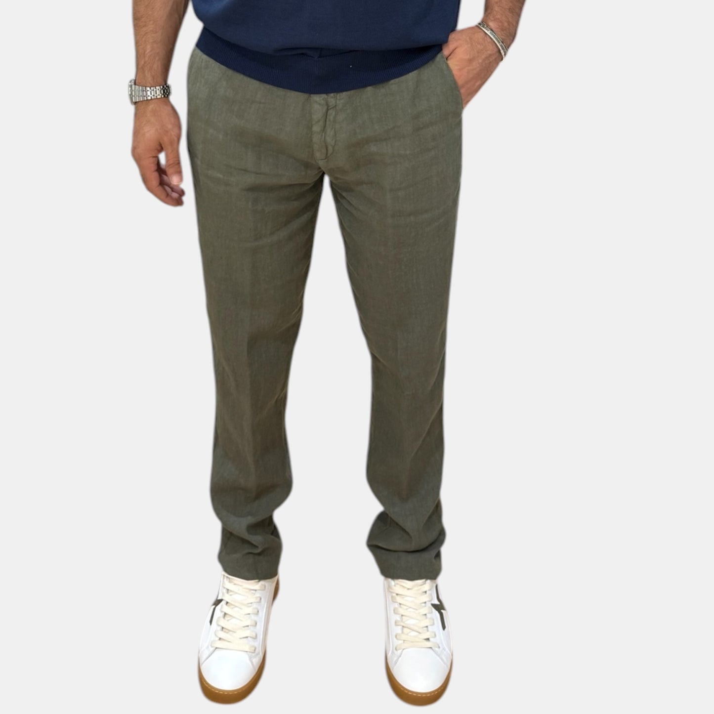 PANTALONE LINO VIENNA SQUAD2 IN 2 COLORI
